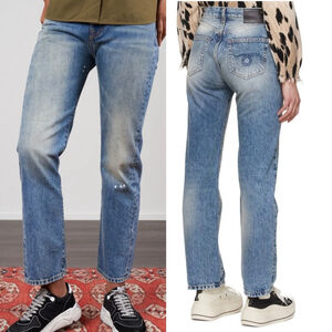 R13 Courtney Slim High Rise Slim Straight Jeans - 26